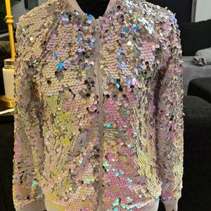 Iridescent sequin bomber jacket Girls 14/16